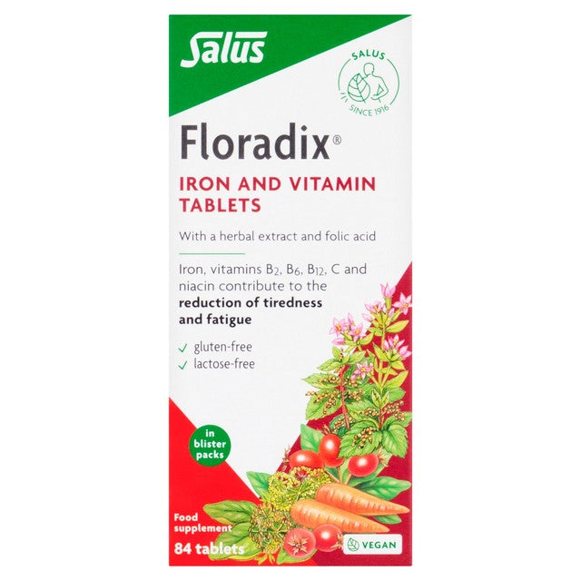 Floradix Iron and Vitamin Tablets 84 Tablets - British product