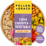 Pollen + Grace Tikka chickpea and vegetable hot bowl 400g, imported from the UK