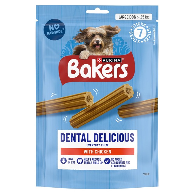 Bakers Dental Delicious Large Chicken dog chews 270g - British product
