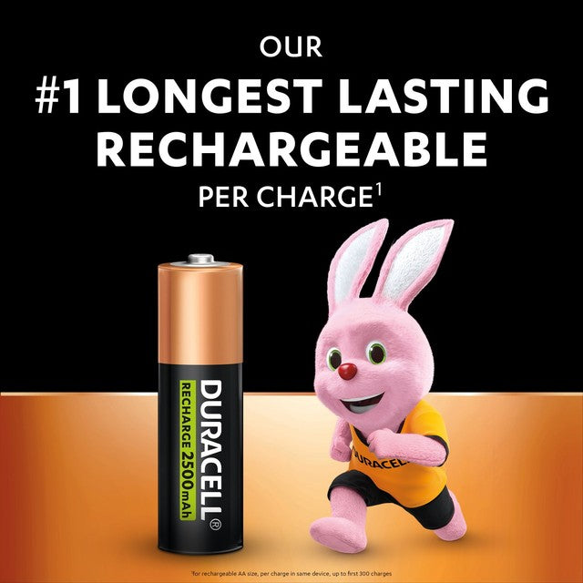 Duracell Recharge Ultra AA rechargeable batteries 4-pack - British product