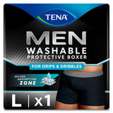 M&S TENA Men Washable Protective Incontinence Boxer Shorts Black Size Large- Buy online at McGrocer