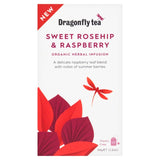 Dragonfly organic sweet rosehip raspberry tea bags - British product