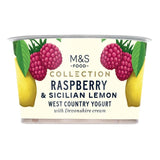 M&S raspberry sicilian lemon yogurt 150g, imported from the UK