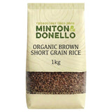 Minton & Donello organic short grain brown rice 1kg, imported from the UK