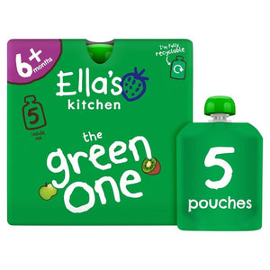 Ella's Kitchen The Green One Smoothie Baby Food Pouch 6+ Months 5 x 90g