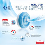 Unibond AERO 360 Neutral moisture absorber refill tabs 4 x 450g (British brand)
