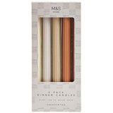 M&S M&S Ridged Dinner Candle Neutral Pack of 5- Buy online at McGrocer