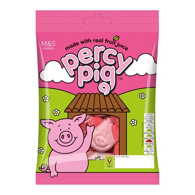 M&S Percy Pig fruit gums bag, imported from the UK