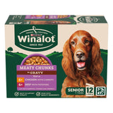 Tesco WINALOT Meaty Chunks Senior Mixed in Gravy Wet Dog Food 12 x 100g- Buy online at McGrocer