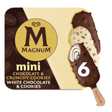 M&S Magnum Mini Chocolate and White Chocolate Cookie Ice Cream Sticks 6 x 55ml- Buy online at McGrocer