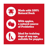 Pedigree Ranchos Duck Cubes dog treats 70g, imported from the UK