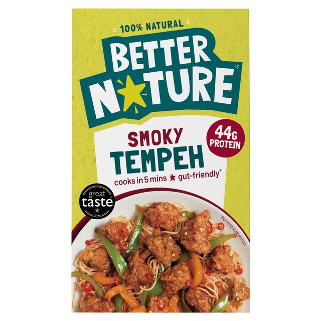 Better Nature smoky tempeh 220g pack (British brand)
