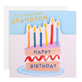 M&S M&S Grandson Cake Birthday Card 15cm x 15cm- Buy online at McGrocer