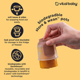 Vital Baby natural storage pots 120ml 4pk (British brand)