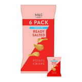M&S M&S Reduced Fat Ready Salted Potato Crisps 6 per Pack- Buy online at McGrocer