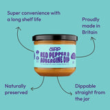 Dipp red pepper and aubergine dip 205g - British product