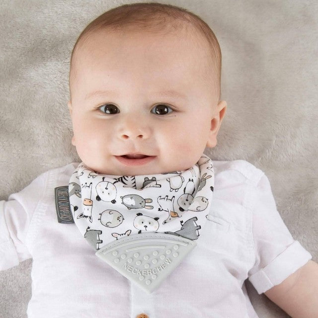 Cheeky Chompers Neckerchew Panda Pals teething bib one size - British product
