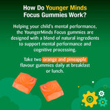 Haliborange Younger Minds gummies Orange Pineapple flavour 60 gummies, UK version