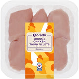 Filetes de muslo de pollo británicos deshuesados Ocado 450 g