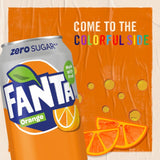 Fanta Orange Zero sugar free sparkling drink 330ml can - British product