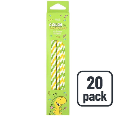 M&S M&S Colin the Caterpillar Paper Straws 20 per pack- Buy online at McGrocer
