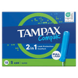 Tampax Compak Super Applicator Tampons 18 Pack