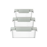 M&S LocknLock NestnLock Sage Green Food Storage Container Set 3pc- Buy online at McGrocer