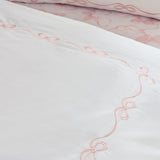 Catherine Lansfield bow embroidery single duvet set, imported from the UK