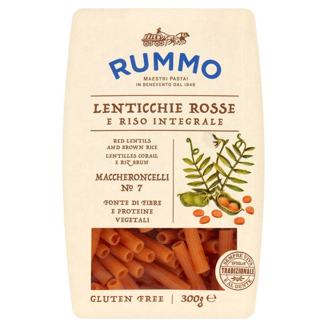 Rummo gluten free maccheroncelli lentil pasta 300g, imported from the UK