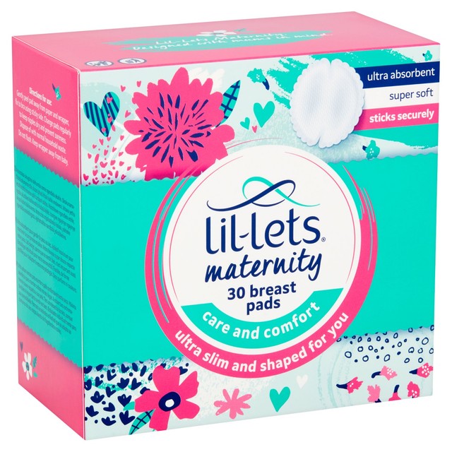 Lil-lets adhesive contoured maternity breast pads, UK version