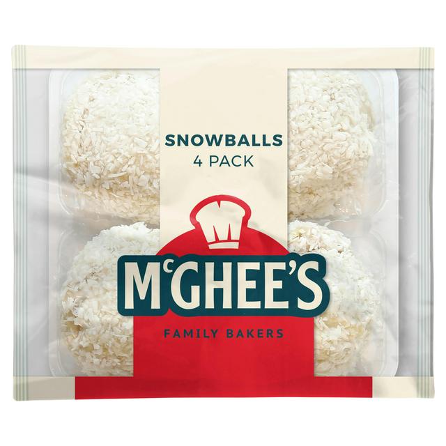 McGhees Coconut Snowball Cakes x4
