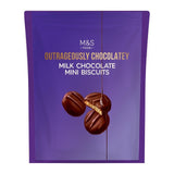 M&S M&S Outrageously Chocolatey Milk Chocolate Mini Biscuits- Buy online at McGrocer