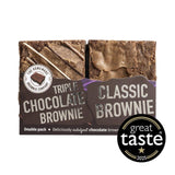 M&S The Homemade Brownie Company Gluten Free Triple Chocolate and Classic Brownie Twin Pack 120g- Buy online at McGrocer
