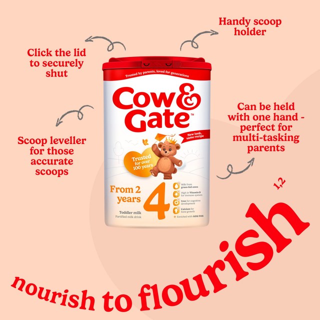 Cow & Gate Stufe 4 Kindermilch ab 2 Jahren 800g - Britisches Produkt