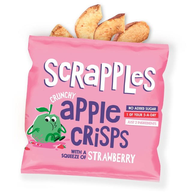 Scrapples Apple & Strawberry fruit crisps 12g (British brand)