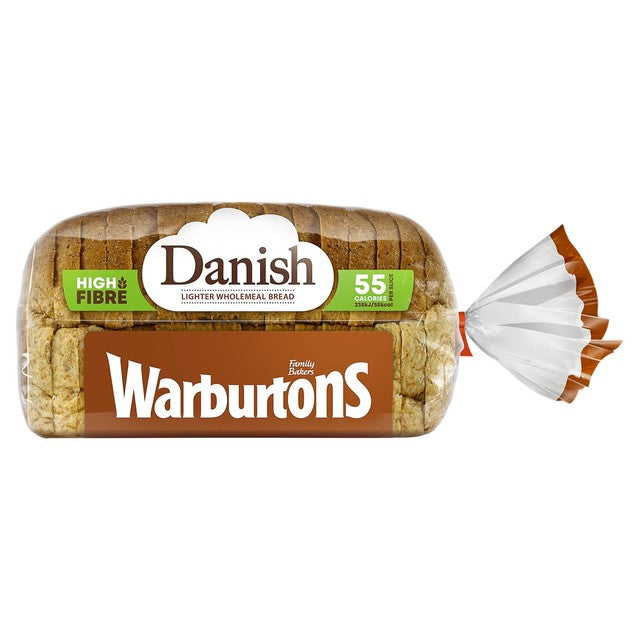 Warburtons wholemeal Danish loaf 400g (British brand)
