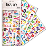 Deva Designs happy birthday tissue paper 4 sheets, UK version