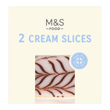 M&S 2 Cream Slices Strawberry Jam Pastry 151g