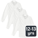 M&S Girls' Slim Fit Easy to Iron White Blouses Size 12-13