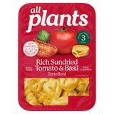 Pflanzenreiche Tortelloni-Nudeln mit sonnengetrockneten Tomaten und Basilikum, frische Pasta, 250 g