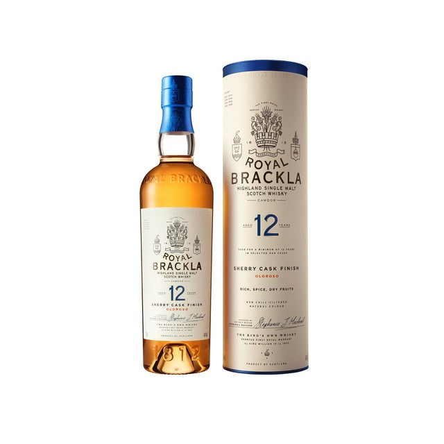 Royal Brackla 12 Year Old Single Malt Scotch Whisky 70cl, imported from the UK