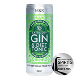 M&S Diet Gin & Tonic 25cl, imported from the UK
