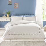 M&S Catherine Lansfield Scallop Border Single Duvet Set- Buy online at McGrocer
