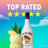 Malibu Original White Rum Coconut Flavour 70cl bottle, imported from the UK