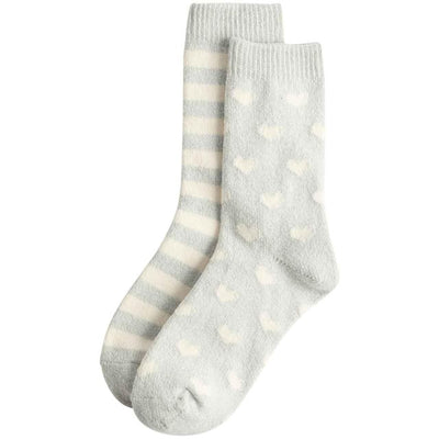 M&S Women's Cosy Ankle High Socks Grey Mix One Size