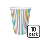 M&S Duni Multi Stripes Party Cups Paper Cups 10 per pack- Buy online at McGrocer