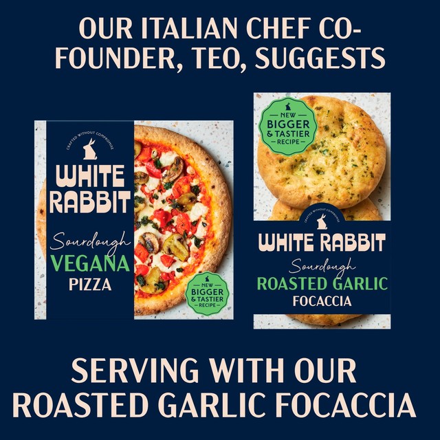 White Rabbit gluten-free roasted garlic focaccia 2 x 135g (British brand)