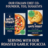 White Rabbit gluten-free roasted garlic focaccia 2 x 135g (British brand)