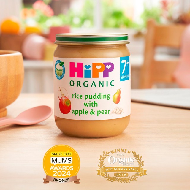 HiPP Organic Rice Pudding Apple Pear 160g, UK version