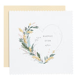 M&S Heart Flowers Wedding Card 15cm, imported from the UK
